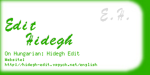 edit hidegh business card